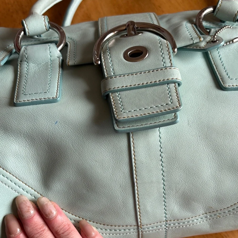 2007 Coach Soho Hampton in Aqua/Robin’s egg blue